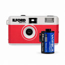 ILFORD SPRITE 35-II Kamera Gümüş & Kırmızı ve YASHICA ISO 400 EXP 27 35 MM Film