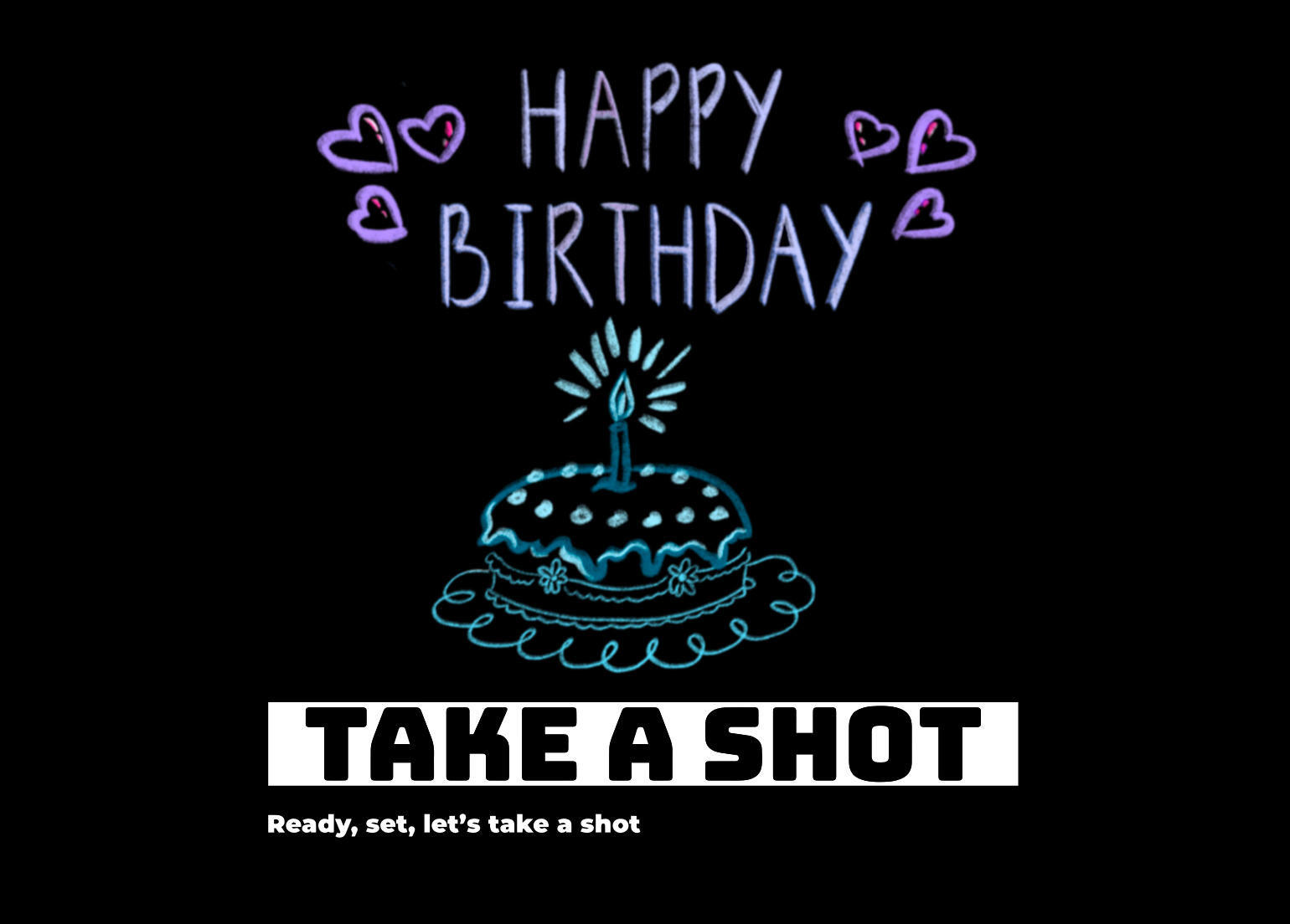 Happy Birthday Kartpostal (Mavi)