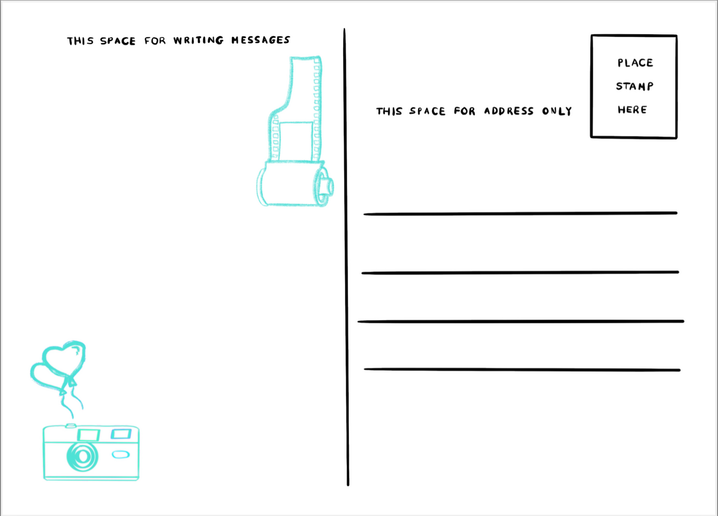 Happy Birthday Kartpostal (Mavi)