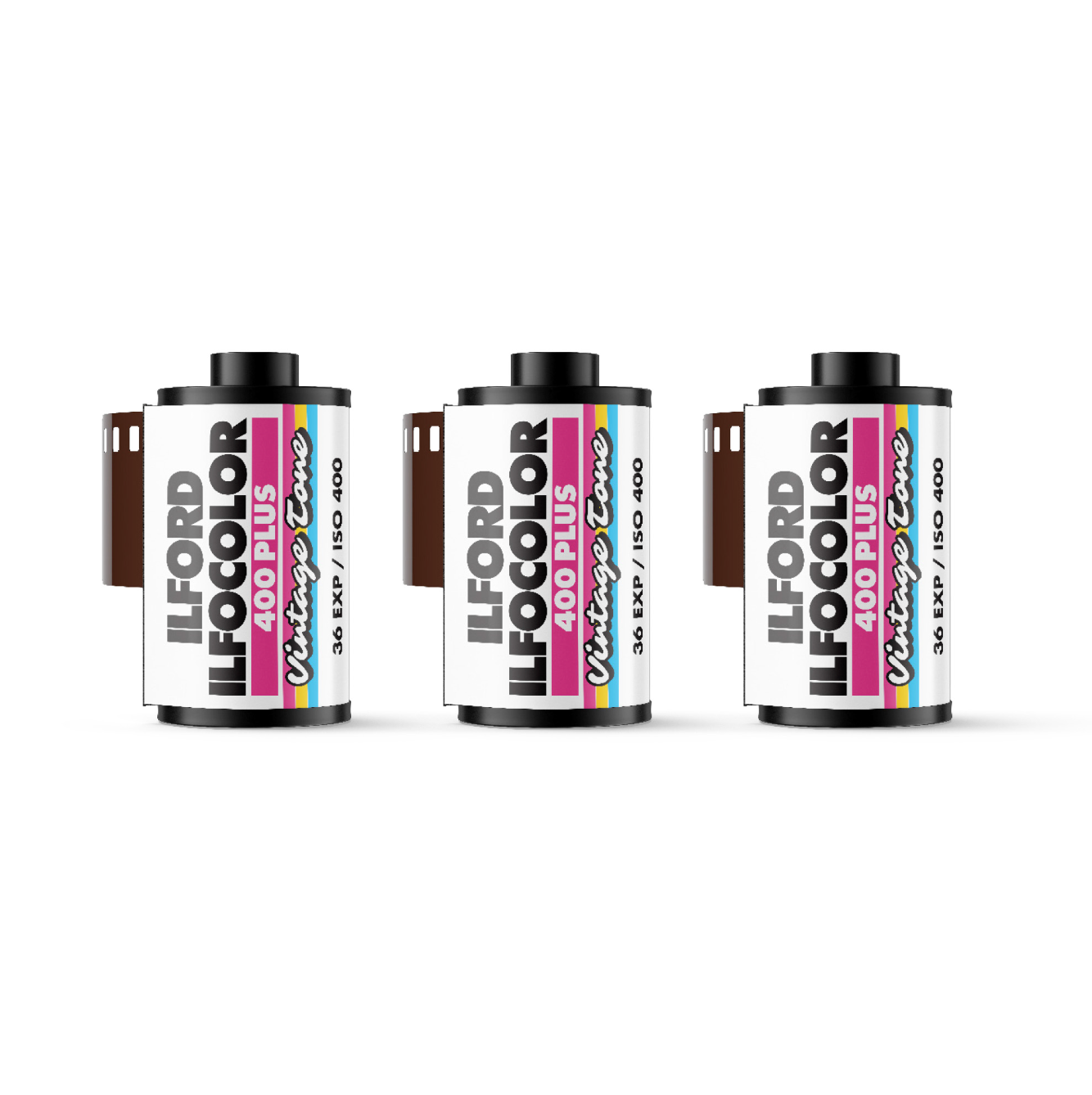 ILFORD ILFOCOLOR VINTAGE TONE PLUS 400 35MM FILM 36 EXP 3 ROLLS